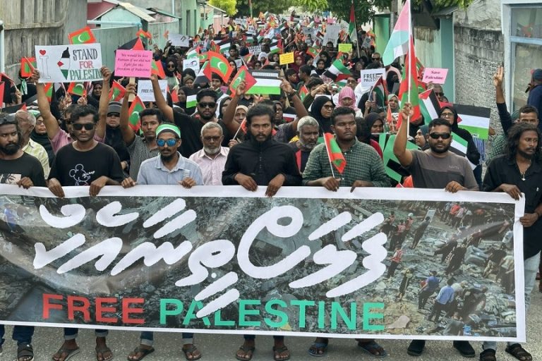 ފަލަސްތީނުގެ ރައްޔިތުންނަށް އެހީވުމަށް މާލޭގައި ބޮޑު ހަރަކާތެއް ހިންގަން ފަށައިފި