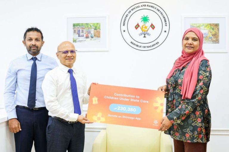ދިރާގުން ކުދިން ބަލަހައްޓާ މަރުކަޒުތަކަށް 230،380ރ. ހަދިޔާ ކޮށްފި