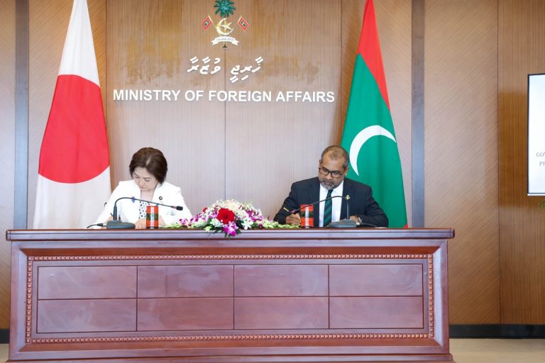 މާލޭގެ ތޮށި މަރާމާތުކުރުމަށް ޖަޕާން ސަރުކާރުން ދެއްވާ އެހީއާ ގުޅޭ އެއްބަސްވުމުގައި ސޮއިކުރައްވައިފި
