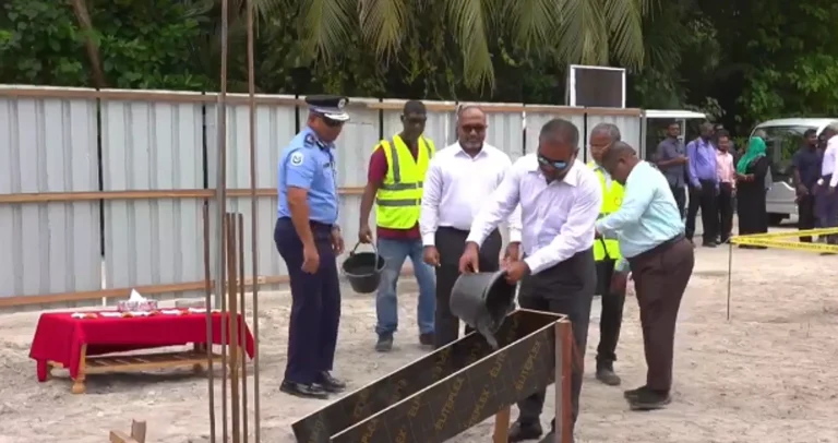 ތޮއްޑޫގައި ހަދާ ފުލުހުންގެ މަރުކަޒުގެ ބިންގާ އަޅައިފި