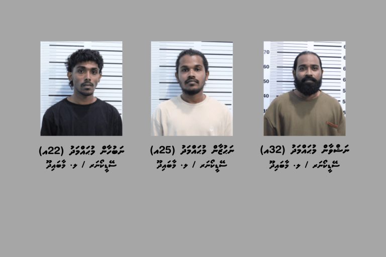 ޑްރަގާއި ވޭޕް އަދި އެތެރެކުރަން މަނާ ގިނަ އަދަދެއްގެ ތަކެއްޗާއެކު އެއްބަނޑު އެއްބަފާ ތިންބެން ހައްޔަރުކޮށްފި