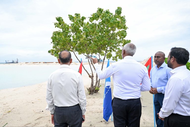 މާވަށު ބިންހިއްކުމުގެ މަސައްކަތް ރައީސް ބައްލަވައިފި