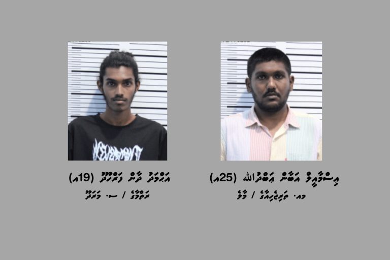 ކަނޑުމަގުން 6 ކިލޯގެ މަސްތުވާތަކެތި އެތެރެކުރި ދެ ޒުވާނަކު ހައްޔަރުކޮށްފި