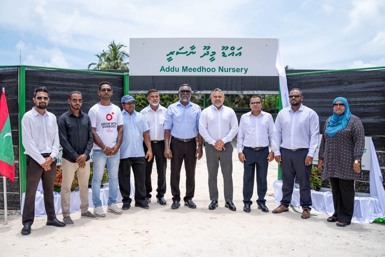ސ. މީދޫގައި ފަސް މިލިއަން ގަސް މަޝްރޫޢުގެ ނާސަރީ ހުޅުވައިފި