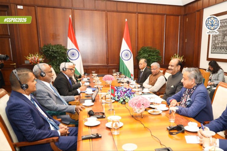 މަޖިލިސް ރައީސް އިންޑިއާގެ ޤާނޫނުހަދާ މަޖިލީހުގެ ރައީސްއާ ބައްދަލުކުރައްވައިފި