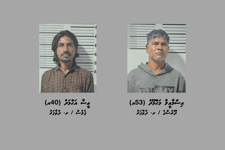 ދުވާފަރަށް ޑްރަގް އެތެރެކުރަން އުޅުނު ދެ މީހަކު ހައްޔަރުކޮށްފި