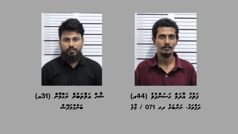 ތިން ކިލޯއަށް ވުރެ ގިނަ މަސްތުވާތަކެއްޗާއެކު ދެ މީހަކު ހައްޔަރުކޮށްފި